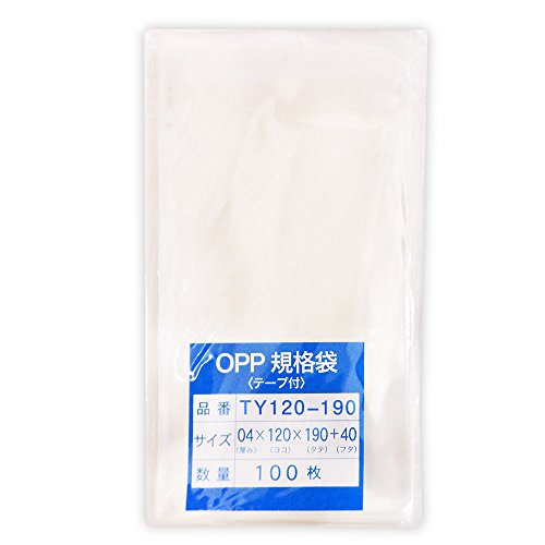 Amazon | エヒメ紙工 OPP袋 透明 40ミクロン厚 120×190+40mm 100枚入